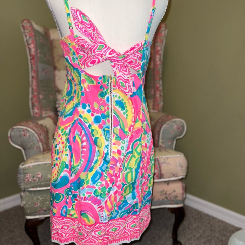 Lilly Pulitzer Shelli Stretch Shift Dress Come Out Of Your Shell Size 8
